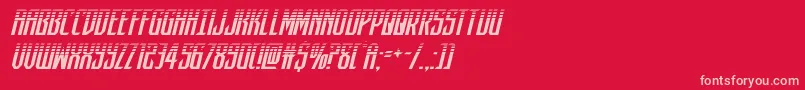 darkdominionhalfital Font – Pink Fonts on Red Background