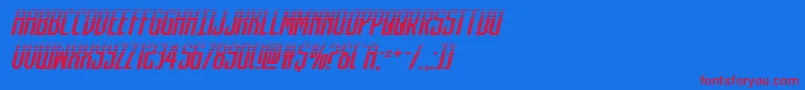 darkdominionhalfital Font – Red Fonts on Blue Background