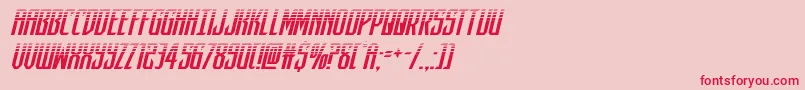 フォントdarkdominionhalfital – ピンクの背景に赤い文字