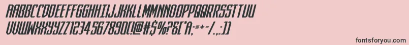フォントdarkdominionital – ピンクの背景に黒い文字
