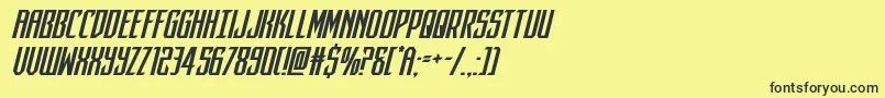 darkdominionital-fontti – mustat fontit keltaisella taustalla
