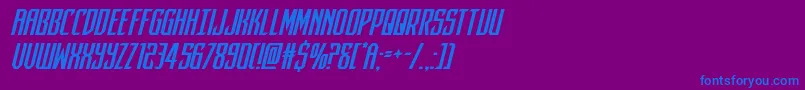darkdominionital Font – Blue Fonts on Purple Background