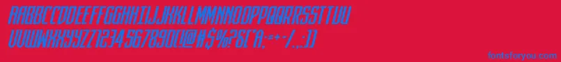 darkdominionital Font – Blue Fonts on Red Background