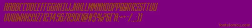 darkdominionital Font – Brown Fonts on Purple Background