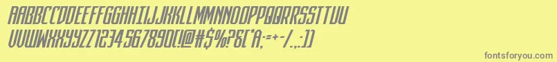 darkdominionital Font – Gray Fonts on Yellow Background