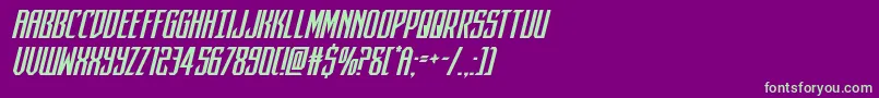 darkdominionital Font – Green Fonts on Purple Background