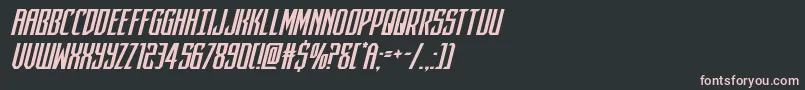 darkdominionital-fontti – vaaleanpunaiset fontit mustalla taustalla