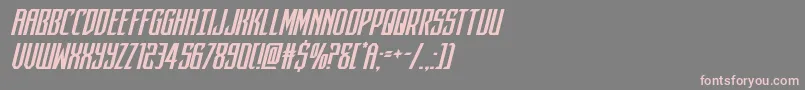 darkdominionital Font – Pink Fonts on Gray Background