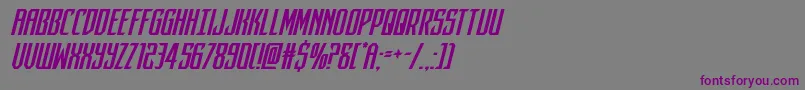 darkdominionital Font – Purple Fonts on Gray Background