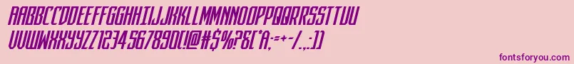 darkdominionital Font – Purple Fonts on Pink Background