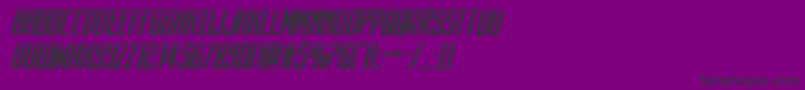 フォントdarkdominionlaserital – 紫の背景に黒い文字