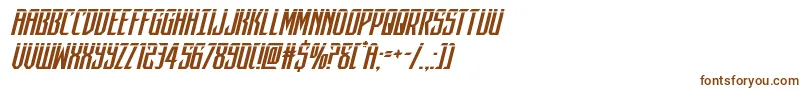 darkdominionlaserital Font – Brown Fonts on White Background