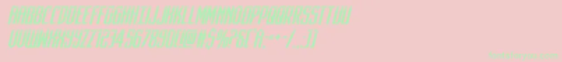 darkdominionlaserital Font – Green Fonts on Pink Background