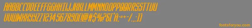 darkdominionlaserital-Schriftart – Orangefarbene Schriften auf grauem Hintergrund