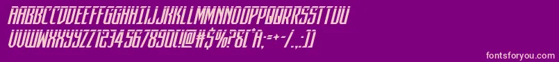 フォントdarkdominionlaserital – 紫の背景にピンクのフォント