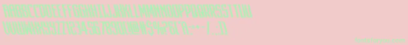 darkdominionleft Font – Green Fonts on Pink Background