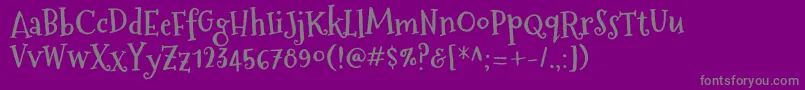 MountainsofchristmasBold Font – Gray Fonts on Purple Background