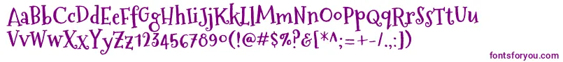 MountainsofchristmasBold Font – Purple Fonts on White Background