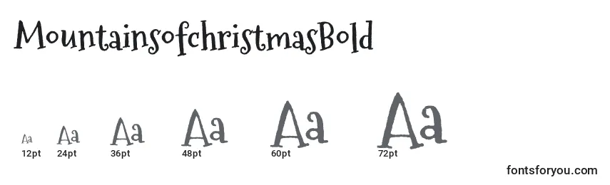 MountainsofchristmasBold Font Sizes