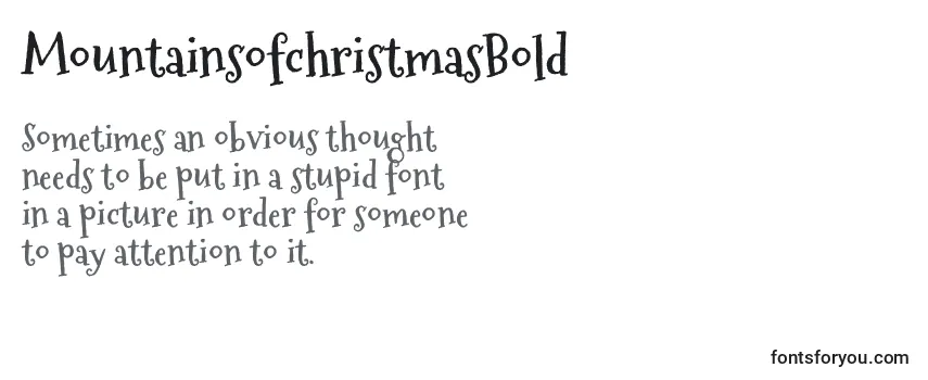 MountainsofchristmasBold Font