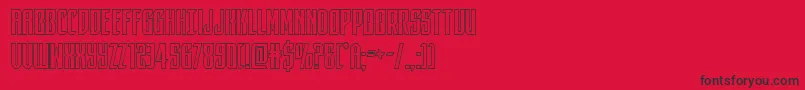 Police darkdominionout – polices noires sur fond rouge