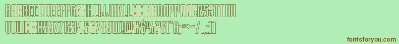 darkdominionout-fontti – ruskeat fontit vihreällä taustalla