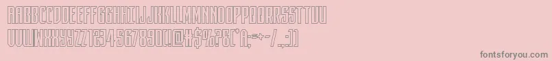 darkdominionout Font – Gray Fonts on Pink Background