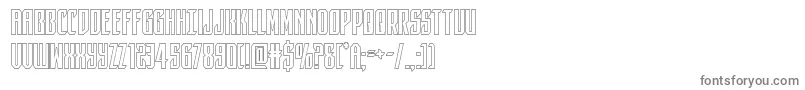 フォントdarkdominionout – 白い背景に灰色の文字