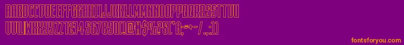 darkdominionout Font – Orange Fonts on Purple Background