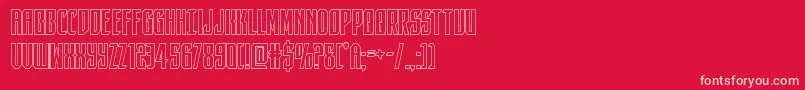 darkdominionout Font – Pink Fonts on Red Background