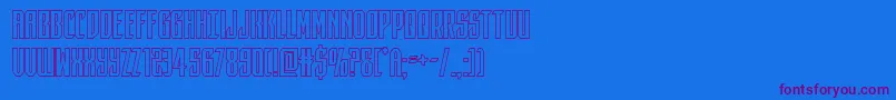 darkdominionout Font – Purple Fonts on Blue Background