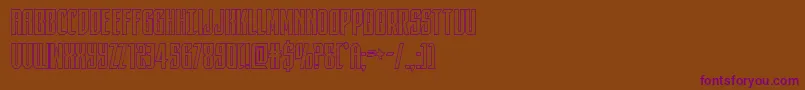 darkdominionout Font – Purple Fonts on Brown Background