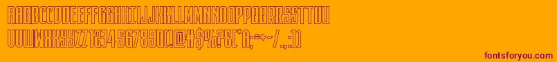 darkdominionout Font – Purple Fonts on Orange Background