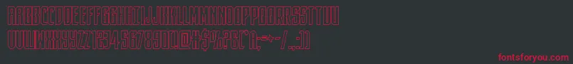Police darkdominionout – polices rouges sur fond noir