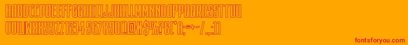 darkdominionout Font – Red Fonts on Orange Background