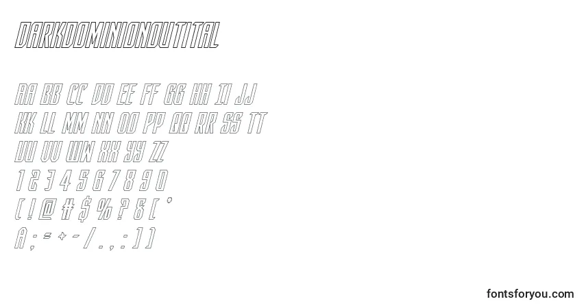Darkdominionoutital Font – alphabet, numbers, special characters