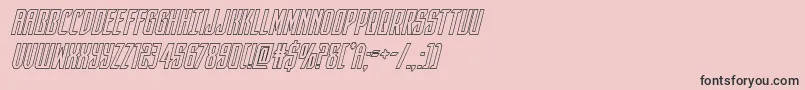 darkdominionoutital Font – Black Fonts on Pink Background
