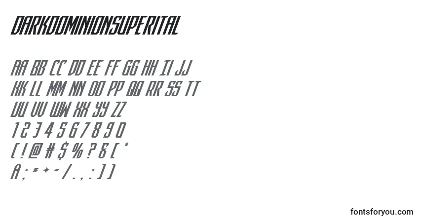 Darkdominionsuperital Font – alphabet, numbers, special characters