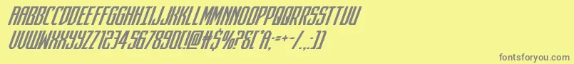 darkdominionsuperital Font – Gray Fonts on Yellow Background