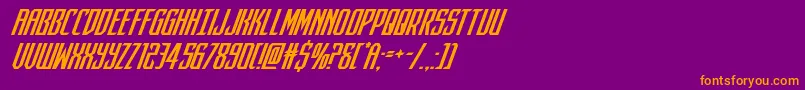 darkdominionsuperital Font – Orange Fonts on Purple Background