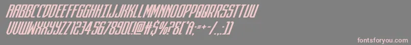 darkdominionsuperital Font – Pink Fonts on Gray Background