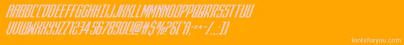 darkdominionsuperital Font – Pink Fonts on Orange Background