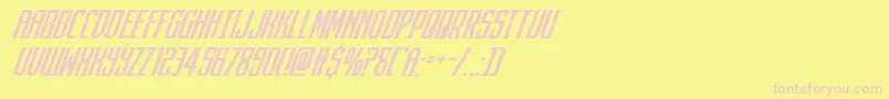 darkdominionsuperital Font – Pink Fonts on Yellow Background