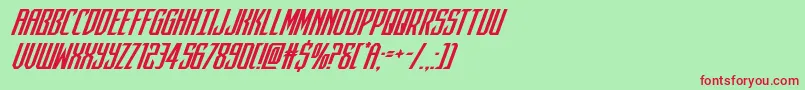 darkdominionsuperital Font – Red Fonts on Green Background