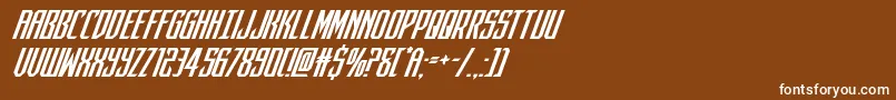 darkdominionsuperital Font – White Fonts on Brown Background