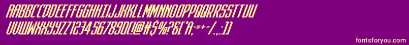 darkdominionsuperital Font – Yellow Fonts on Purple Background