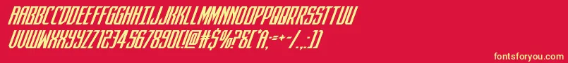 darkdominionsuperital Font – Yellow Fonts on Red Background