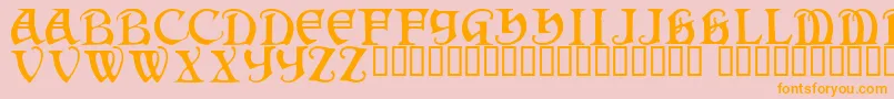 Darkenstone Font – Orange Fonts on Pink Background