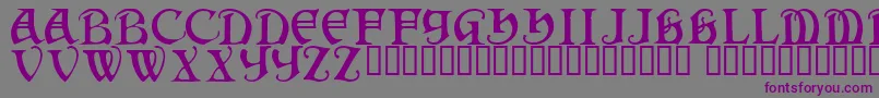 フォントDarkenstone – 紫色のフォント、灰色の背景