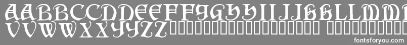 フォントDarkenstone – 灰色の背景に白い文字